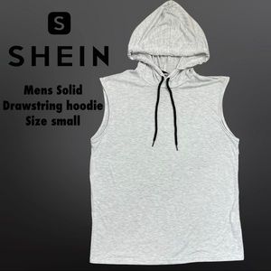 SHEIN Mens Solid Drawstring hoodie Size Small